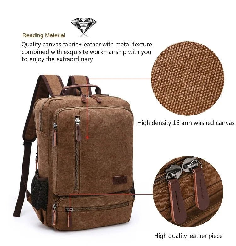 Vintage Canvas Travel Backpack - More than a backpack
