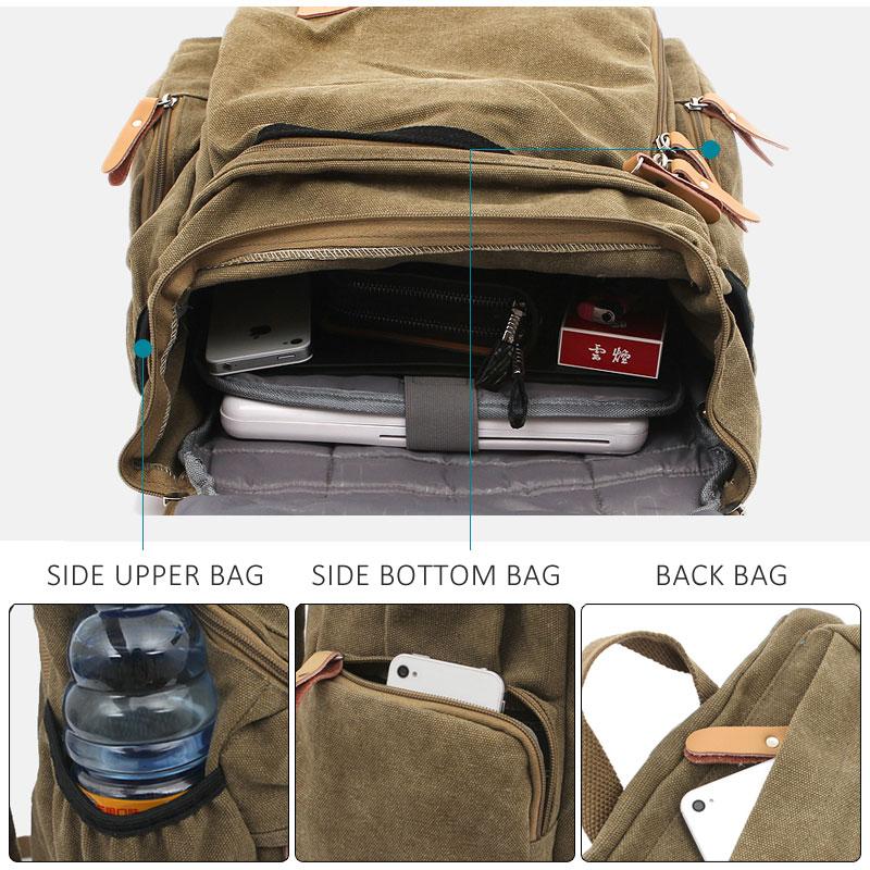 Large Canvas Travel Backpack - More than a backpack