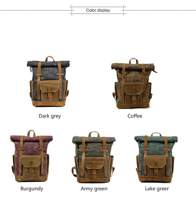 Military Roll-top Canvas Backpack - More than a backpack
