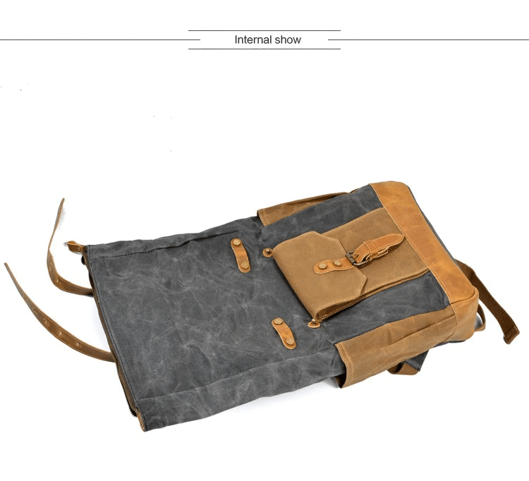 Military Roll-top Canvas Backpack - More than a backpack