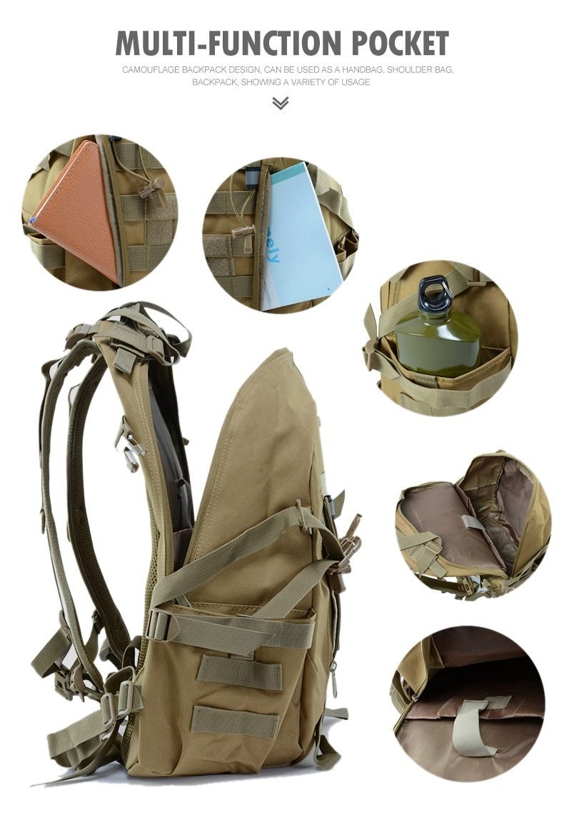 Military Tactical Outdoor Backpack - More than a backpack
