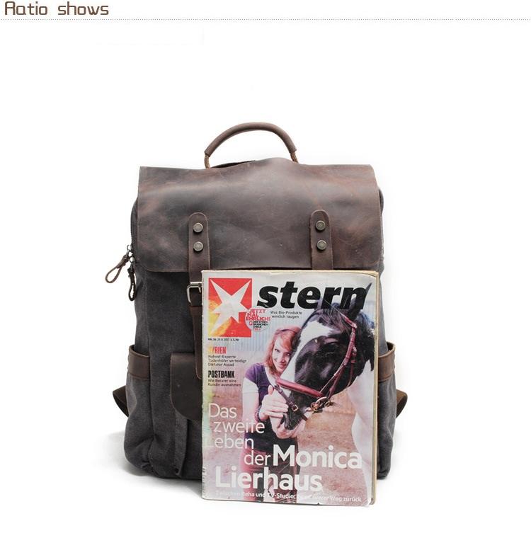 Vintage Leather & Canvas Backpack - More than a backpack