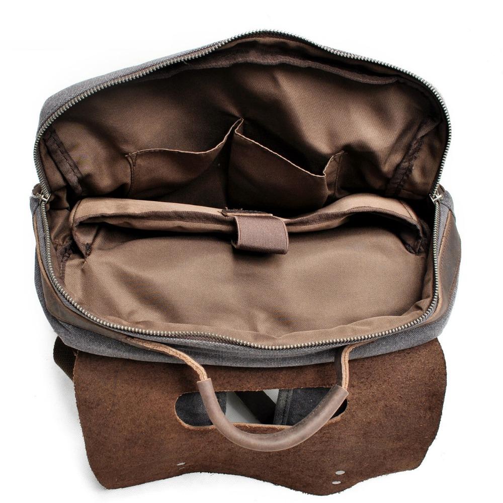 Vintage Leather & Canvas Backpack - More than a backpack