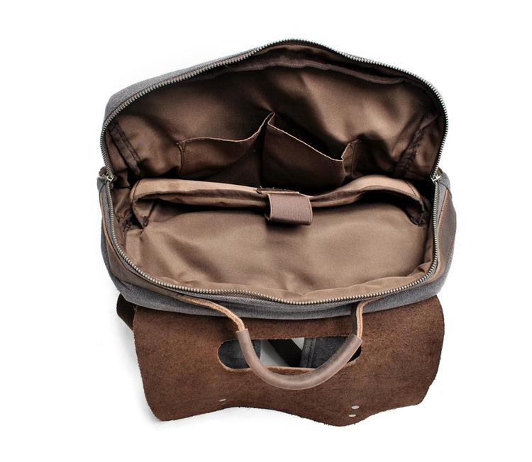 Vintage Leather & Canvas Backpack - More than a backpack