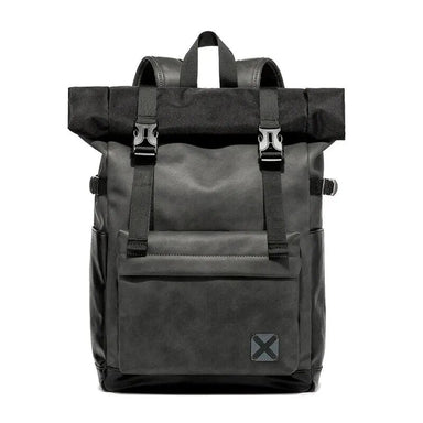 Faux Leather Waterproof Roll-top Backpack - More than a backpack